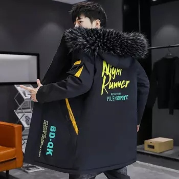 Высокое качество осень - зима 2024 мужская теплая шапка шерстяная куртка уличная одежда расслабленная утолщенная меховая куртка молодая наружная модная ветрозащитная