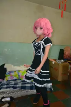 Высокое качество ручной работы женская латексная маска для лица косплей кигуруми трансвестит