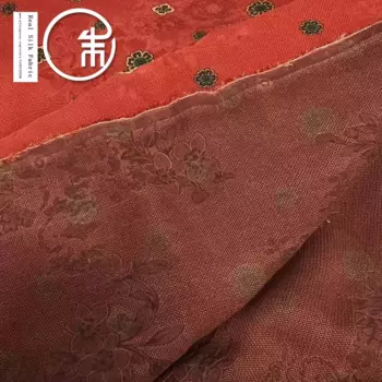 Высокое качество Xiangyun пряжа двойной китайский стиль Ретро красный шелк 100% натуральный шелк дизайнерская ткань одежда юбка ткань лето