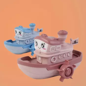 Высококачественная детская игрушка для ванны из АБС-пластика, корабль, Экологически чистая игрушка с заводным механизмом, цветная заводная водная игрушка для плавания