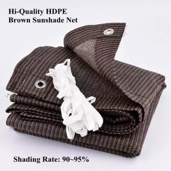 Высококачественная кофейная HDPE сетка для защиты от УФ-лучей, наружный тент, садовая суккулентная сетка для растений, Солнцезащитная сетка для автомобиля, навес для бассейна