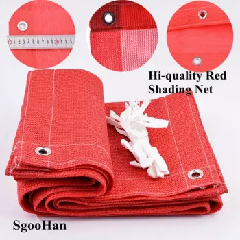 Высококачественная красная Солнцезащитная сетка из полиэтилена высокой плотности с защитой от УФ-лучей, уличная садовая растительная теплица с защитой от солнца, Солнцезащитная сетка для бассейна