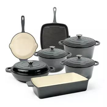 Высококачественная кухонная посуда, Индукционная кастрюля из нержавеющей стали, 12 шт., набор кухонной посуды, набор кухонной посуды с антипригарным покрытием