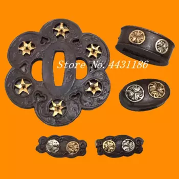 Высококачественная медная защита Цуба для японского Tsuba Samurai Katana Guard Wakizashi ручная работа металлический меч DIY фитинг
