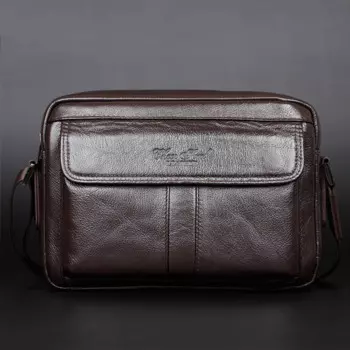 Высококачественная мужская сумка из натуральной яловой кожи первого слоя через плечо, роскошная брендовая деловая сумка известного дизайнера