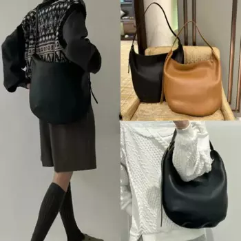 Высококачественная простая большая сумка, женская нишевая сумка через плечо на одно плечо, повседневная сумка большой вместимости, новинка осени 2024 года