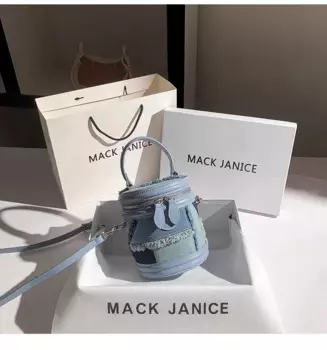 Высококачественная синяя джинсовая модная сумка-цилиндр с кисточками, Женская сумочка, Дамский кошелек, сумка-мессенджер на плечо, Женская Повседневная сумка