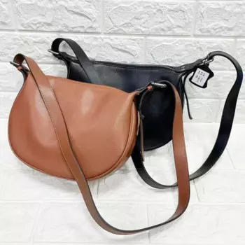 Высококачественная сумка-седло через плечо из натуральной кожи, модная универсальная однотонная сумка на плечо, вместительные сумки на молнии