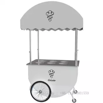 Высококачественная тележка для мороженого Gelato, тележка для цветов, Мобильная тележка для продажи охлаждающих напитков