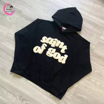 Высококачественная толстовка с надписью Saint Tide Hibiscus, черная толстовка, 24SS, уличная одежда для мужчин и женщин, Пуловеры на осень и зиму