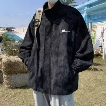 Высококачественная Вельветовая куртка для мужчин на весну, осень и зиму модный бренд с оборками красивая куртка свободного кроя и универсальная