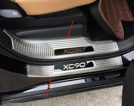 Высококачественная защита порога багажника из нержавеющей стали для VOLVO XC90 2016-2022, аксессуары для автомобиля против царапин