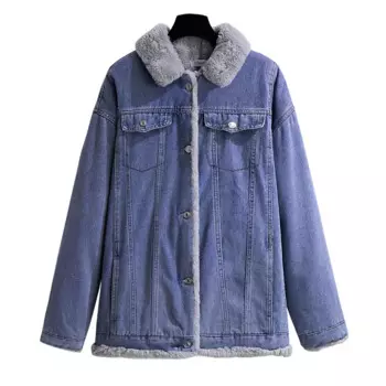 Высококачественное джинсовое пальто, модные женские парки, утепленная хлопковая куртка на пуговицах, винтажные джинсовые куртки, верхняя одежда женская 6XL 7XL 10X