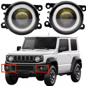 DRL Angel Eye для Suzuki Jimny JB64 JB74 2018 2019 2020-2024 светодиодные противотуманные фары противотуманные фары дневные ходовые огни H11 12 В