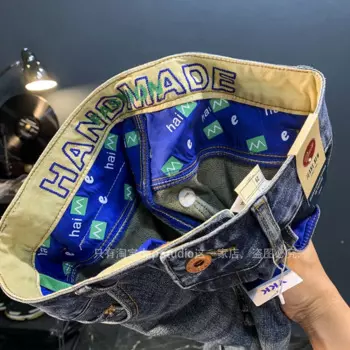 Высококачественные Доступные роскошные мужские джинсы, Новинка осени, трендовые облегающие повседневные Стрейчевые брюки скинни с вышивкой