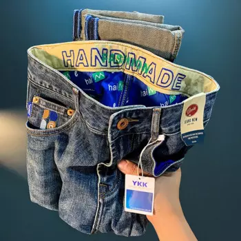 Высококачественные Доступные роскошные мужские джинсы, Новинка осени, трендовые облегающие повседневные Стрейчевые брюки скинни с вышивкой