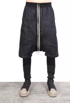 Высококачественные нишевые дизайнерские стильные темные базовые шаровары, джинсовые свободные шорты, мешковатые мужские
