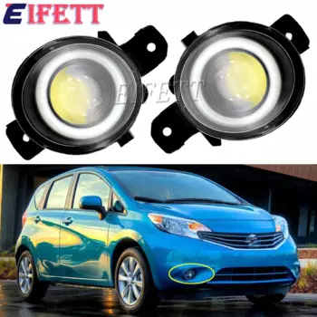 Высококачественные противотуманные дневные глаза для Nissan Versa Note 2014 2015 2016, автомобильные аксессуары, передняя линза