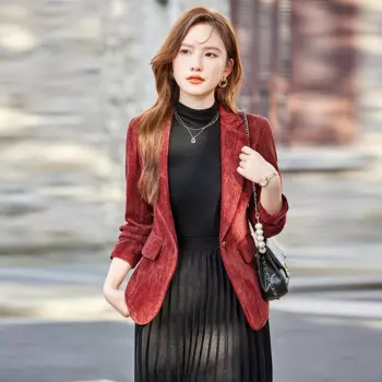 Высококачественные тканевые бархатные блейзеры, куртки, пальто, официальная форма, стильные осенне-зимние профессиональные деловые рабочие костюмы, верхняя одежда, топы