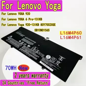 Высококачественный аккумулятор L16M4P60 для ноутбука L16M4P61 для Lenovo YOGA 920,YOGA 6 Pro-13IKB,Yoga 920-13IKB 80Y7002XGE 5B10N01565