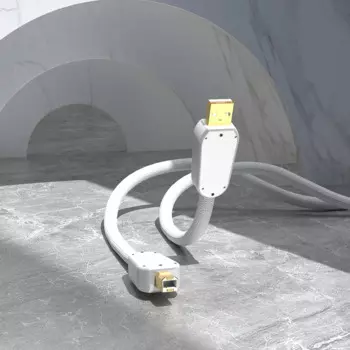 Высококачественный чистый серебристый аудиокабель USB A на B USB DAC кабель HiFi Цифровой аудиокабель для USB DAC мобильный телефон