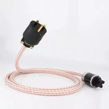 Высококачественный Hi-End 24 ядра 6N OCC Hifi шнур питания с позолоченным UK 13A + гнездо IEC из углеродного волокна, кабель питания HIFI AC