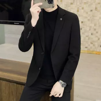 Высококачественный модный красивый трендовый деловой костюм, новинка осень-зима 2023, мужское одноместное пальто с двумя пряжками в западном стиле