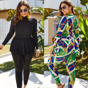 Высококачественный Мусульманский купальник, сплошной слитный купальник с длинным рукавом