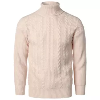 Высококачественный мужской вязаный свитер с высоким воротником