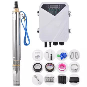 Высококачественный насос с глубоким скважинным насосом, 72 В постоянного тока, Бесщеточный погружной насос с контроллером MPPT, 3dpc3.5-95-72-750, 750 м, 3/ч, Вт