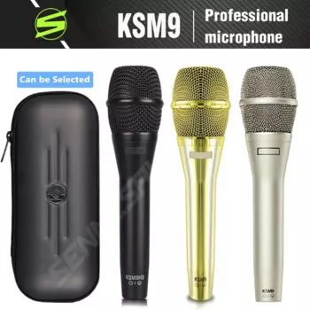Высококачественный! Профессиональный динамический ручной микрофон KSM9, проводной микрофон для караоке с зажимом, стерео Студийный микрофон