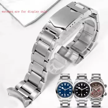 Высококачественный ремешок для часов из нержавеющей стали 316L, 22 мм, серебряный ремешок, сменный металлический ремешок для наручных часов серии HERITAGE Black Bay
