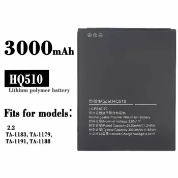 Высококачественный сменный аккумулятор HQ510 3000 мАч для Nokia 2,2 TA-1183 1179, внутренние литиевые батареи большой емкости