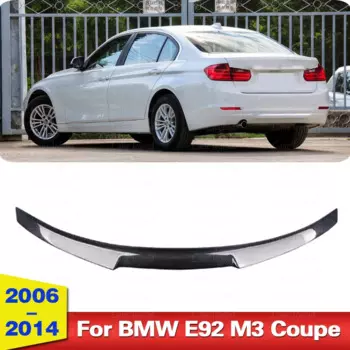 Высококачественный спойлер багажника для BMW E92 Coupe 328i 335i M3 2006-2014, вид из углеродного волокна