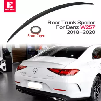 Высококачественный спойлер из настоящего углеродного волокна для Mercedes-Benz CLS Class W257 C257 CLS400 CLS550 C63 2018 2019 2020 задний спойлер багажника