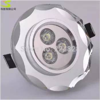 Высококачественный светодиодный кристаллический светильник 3 Вт, 270 лм, лампа из алюминия и хрусталя, 3 года гарантии, потолочный светильник crystal light