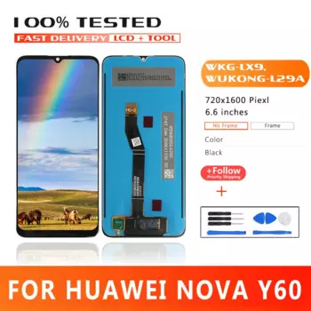 Высококачественный ЖК-дисплей 6,6 дюйма для Huawei nova y60, дисплей с сенсорным экраном, сменный дигитайзер в сборе для Huawei WKG-LX9 LCD