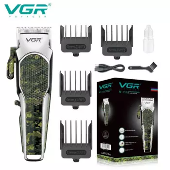 Высокомощная электрическая машинка для стрижки волос VGR Camo, профессиональный триммер для мужчин, машинка для стрижки волос, Парикмахерская Машинка для стрижки волос, инструменты