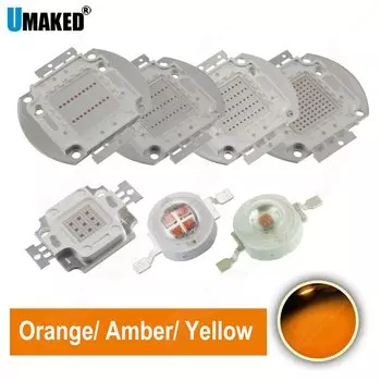 Высокомощная светодиодная бусина Umaked DZ-IR желто-янтарного цвета 1-100Вт