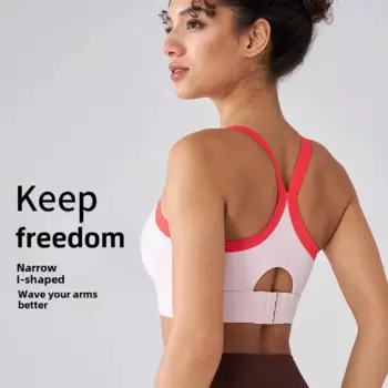 Высокопрочное спортивное нижнее белье контрастного цвета, женское цельное противоударное нижнее белье с эффектом пуш-ап, красивая спина, одежда для йоги, спортивный бюстгальтер для фитнеса V