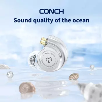 Высокопроизводительные диафрагменные динамические Hi-Fi наушники TRN Conch DLC, наушники-вкладыши с монитором и кабелем QDC