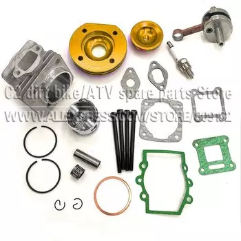 Высокопроизводительный 44-мм комплект верхнего торца с большим отверстием 49cc 2-тактный мини-вездеход квадроцикл карманный велосипед