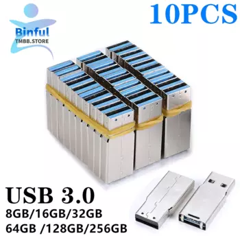 Высокоскоростная флэш-память USB 3,0, 8 ГБ, 16 ГБ, 32 ГБ, 64 ГБ, 128 ГБ, 256 ГБ, U-диск, полуготовый чип, флешка «сделай сам», 10 шт.