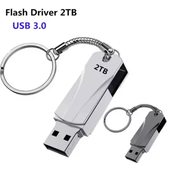 Высокоскоростной флэш-накопитель Real USB 3.0, металлический флэш-накопитель, 2 ТБ/1 ТБ/512 ГБ, водонепроницаемый флэш-диск, мини-накопитель 32 ГБ U-диск