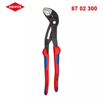 Высокотехнологичные плоскогубцы для водяного насоса KNIPEX Cobra 300 мм, нескользящая ручка, регулируемый быстросъемный гаечный ключ 87 02 300