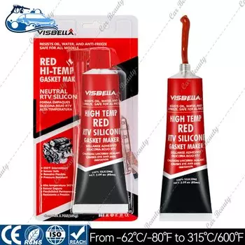 Высокотемпературная черная силиконовая прокладка RTV, герметичная, маслостойкая, водонепроницаемая, быстросохнущая, для склеивания деталей автомобильного двигателя