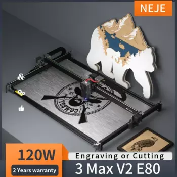 Высокоточный лазерный гравер и режущий станок NEJE 3 MAX V2 E40/E80 для фрезерного станка по дереву и фрезерного станка с ЧПУ
