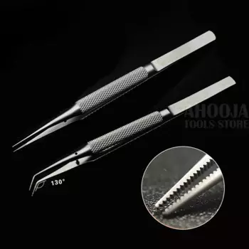 Высокоточный Пинцет для микроскопа, щипцы для микроскопа, пинцет для оловянного растения, пинцет для изгиба наконечников, зубцы из нержавеющей стали, антискользящие, без магнита