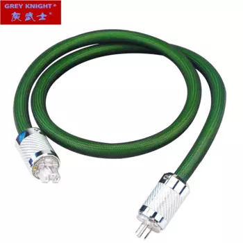 Высокоточный посеребренный шнур питания GREY KNIGHT 6*1,5 мм, двухслойный экранированный усилитель аудиокабеля, декодер