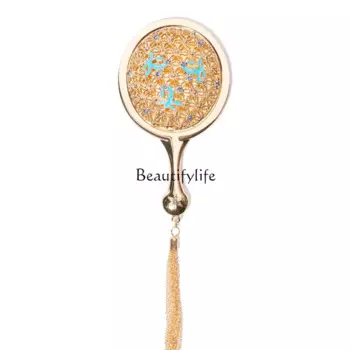 Выставочное зеркало для макияжа Hexi Palace, женское изысканное портативное ручное зеркало в старинном стиле